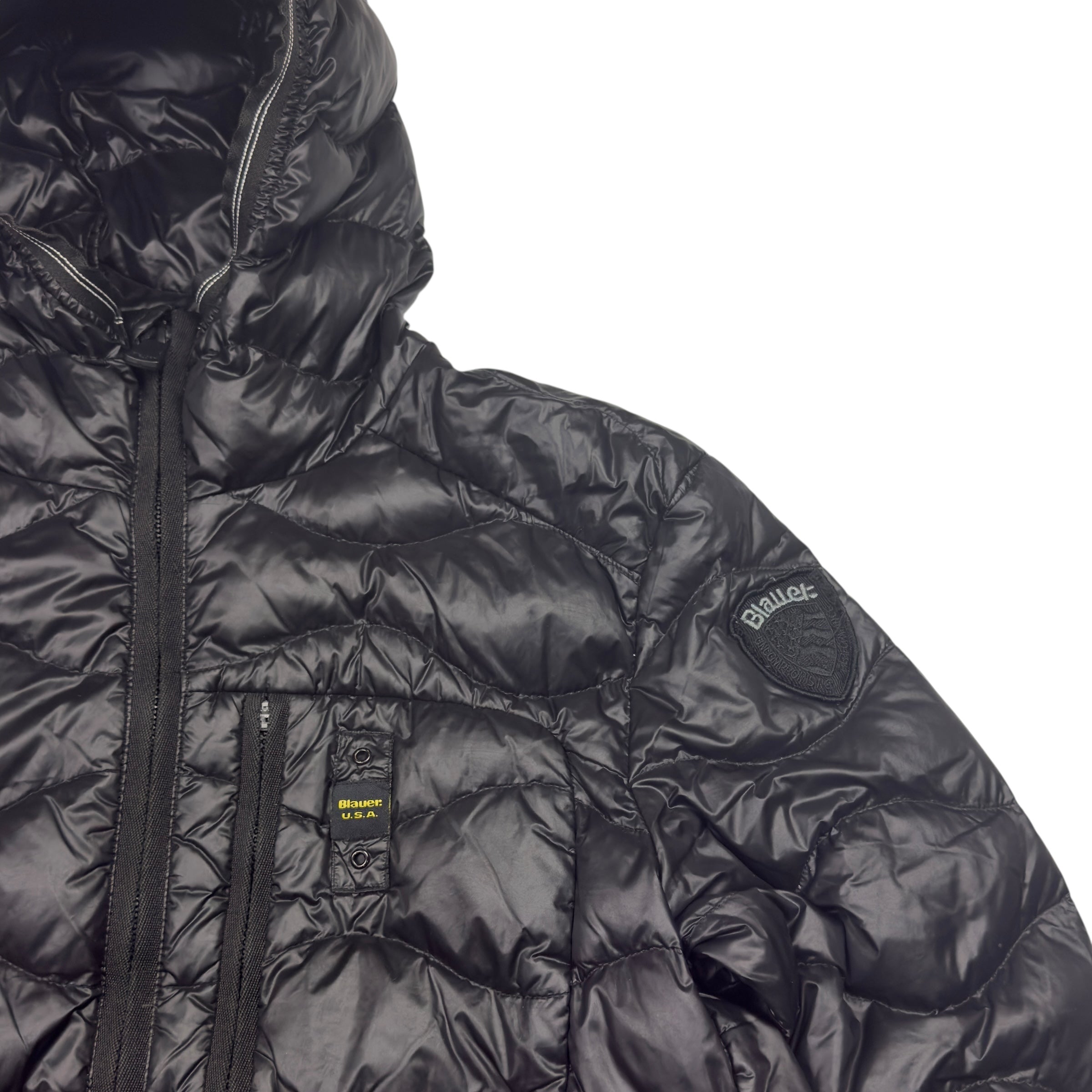 Blauer Puffer Shiny (XL)
