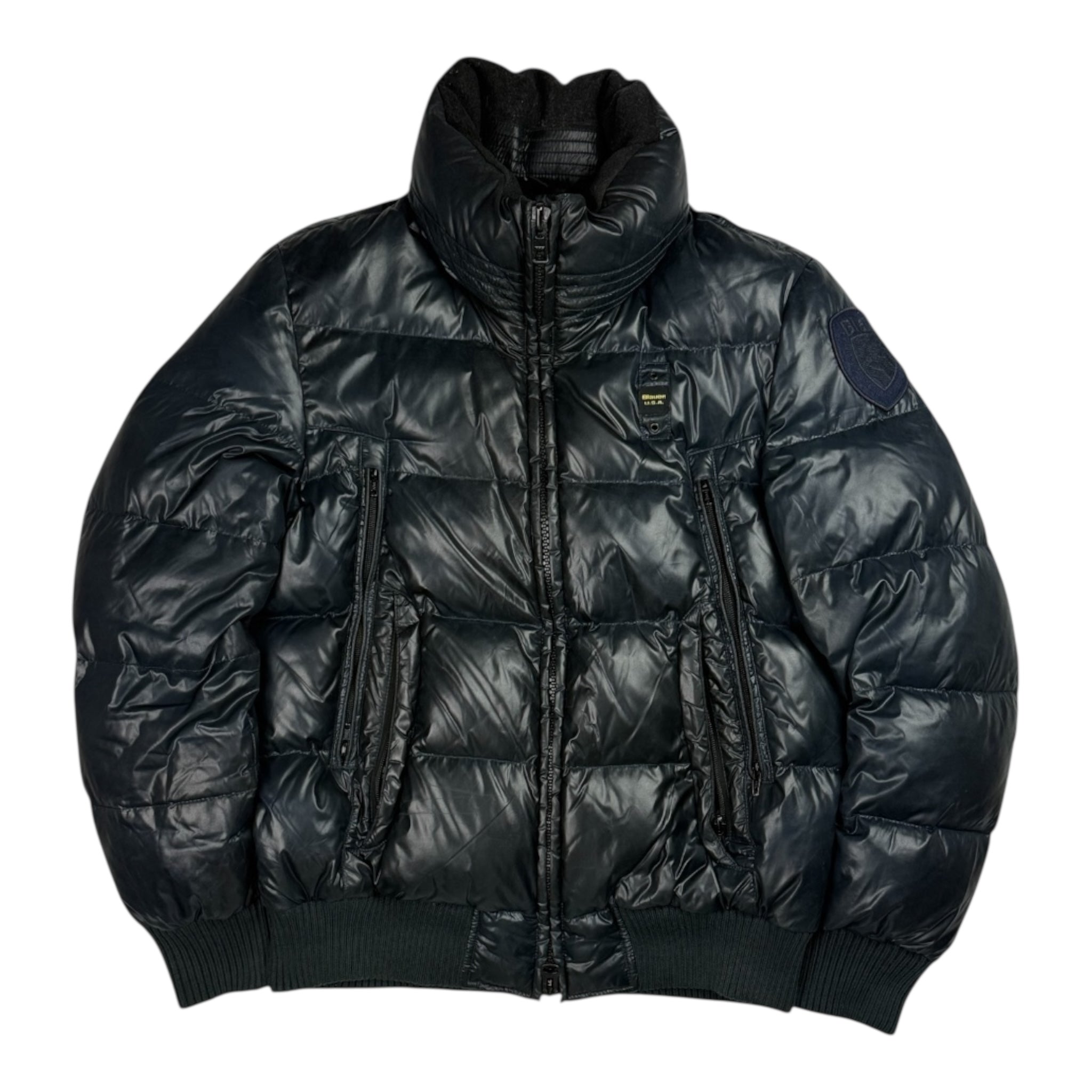 Blauer Shiny Puffer (M)