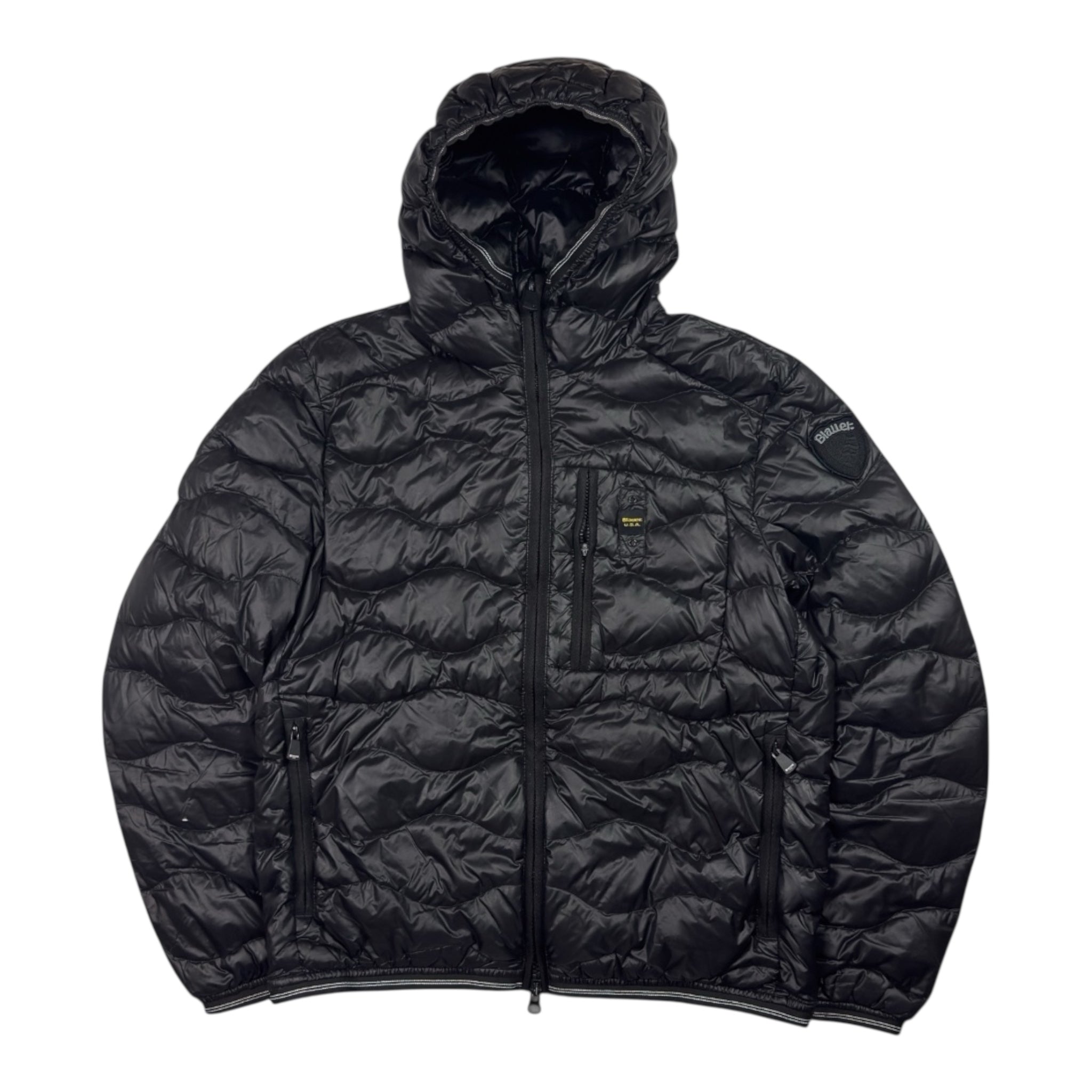 Blauer Puffer Shiny (XL)